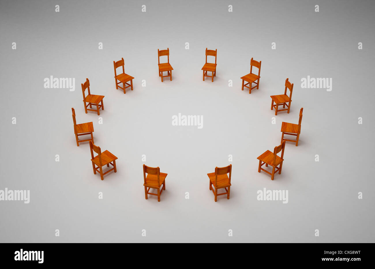 chairs placed in a circle Stock Photo Alamy