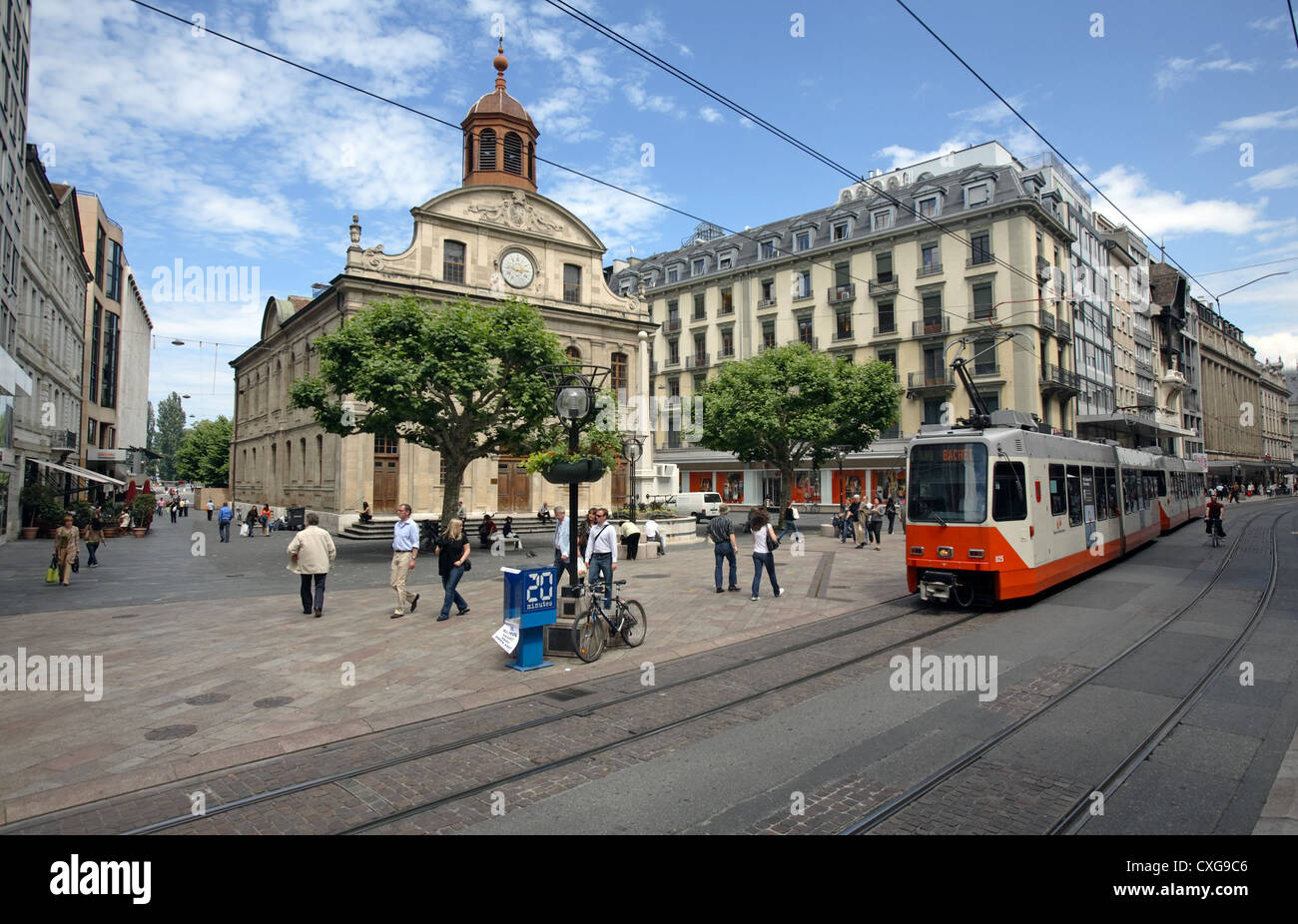 Switzerland, Geneva, Rue du Marche Stock Photo Alamy