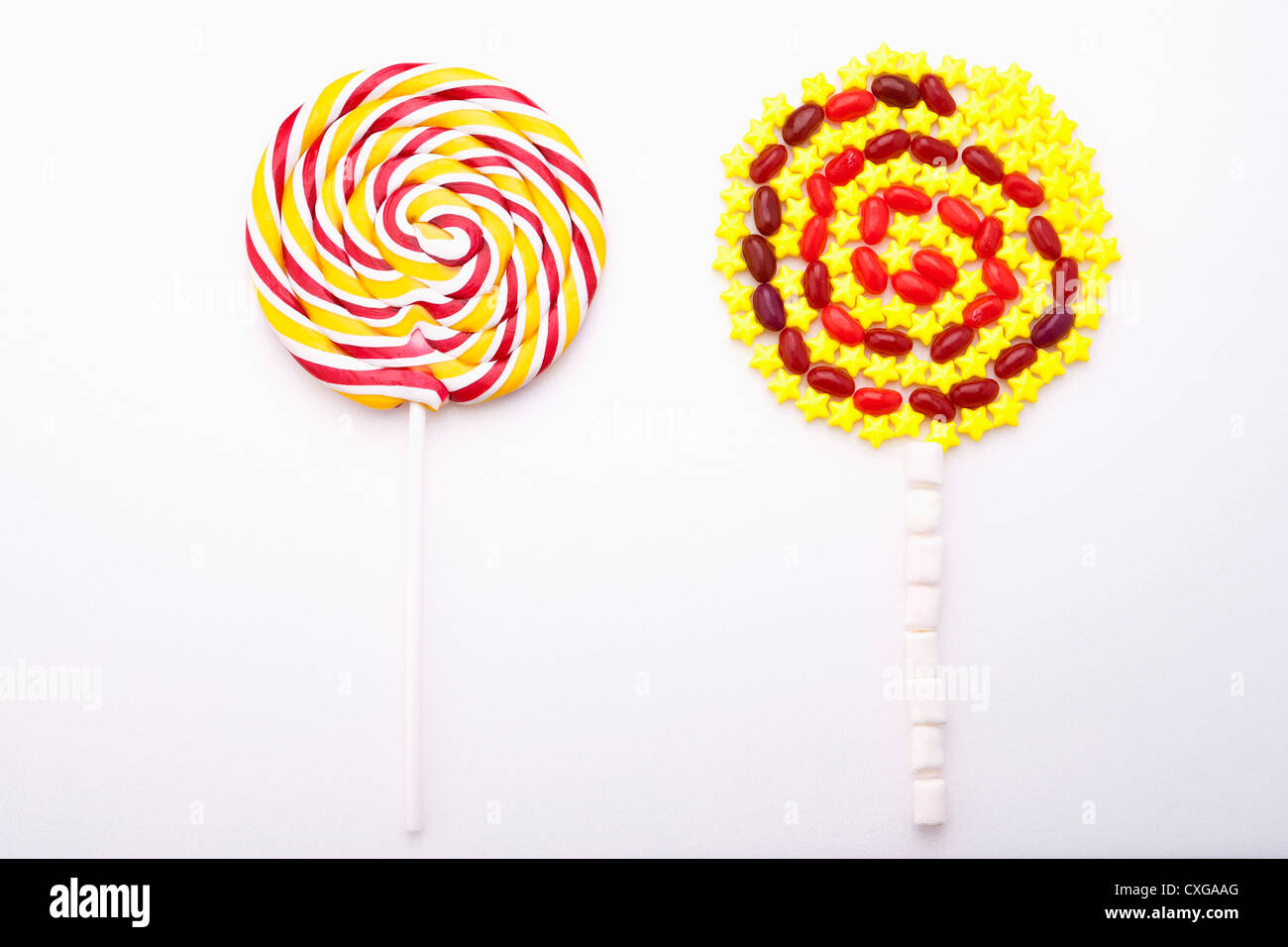 jelly beans and lollipop Stock Photo Alamy
