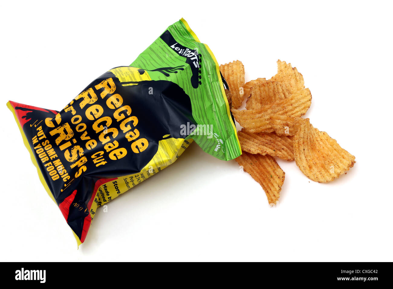 Levi Roots Wraps Packet Of Levi Roots Reggae Reggae Groove Cut Crisps Caribbean Stock ...