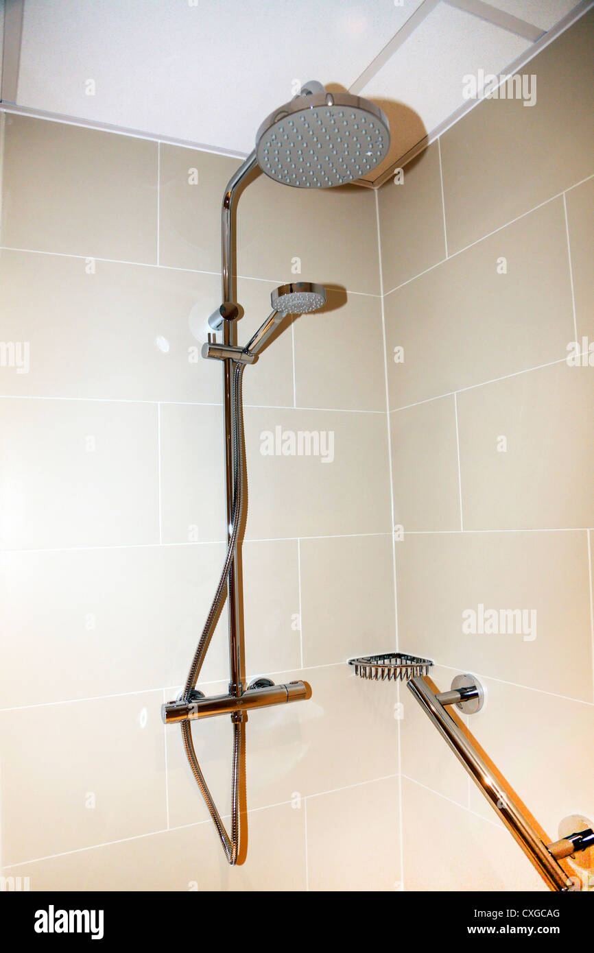 Shower In Hospital Bathroom Ashtead Surrey England Stock Photo Alamy