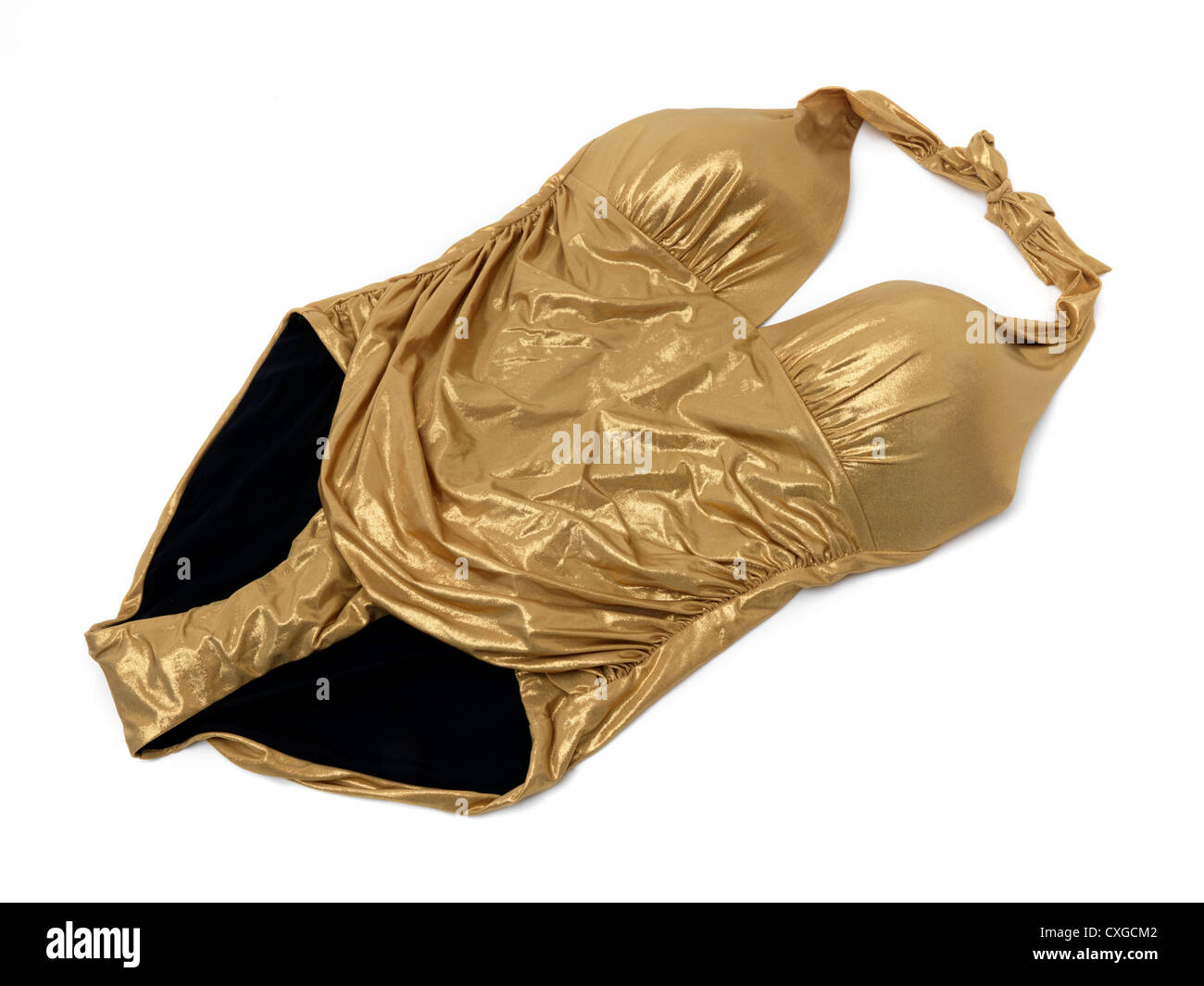 gold swimming costume