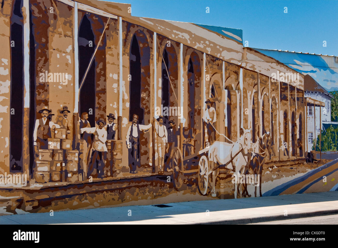Generations Mural at 2nd Street in Lampasas, Texas, USA Stock Photo Alamy