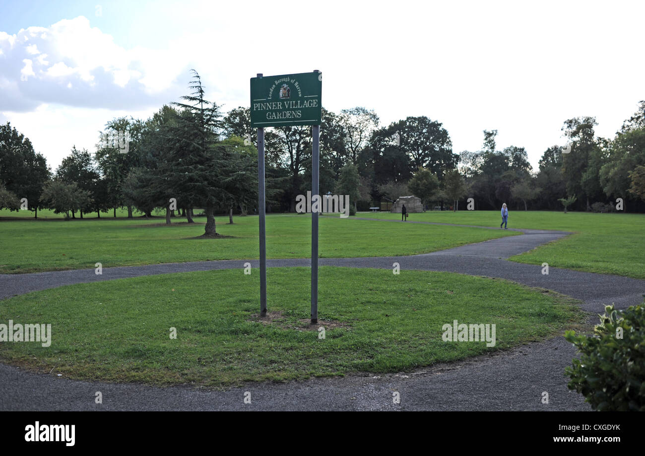 Pinner Village Gardens Middlesex Britain UK Stock Photo Alamy
