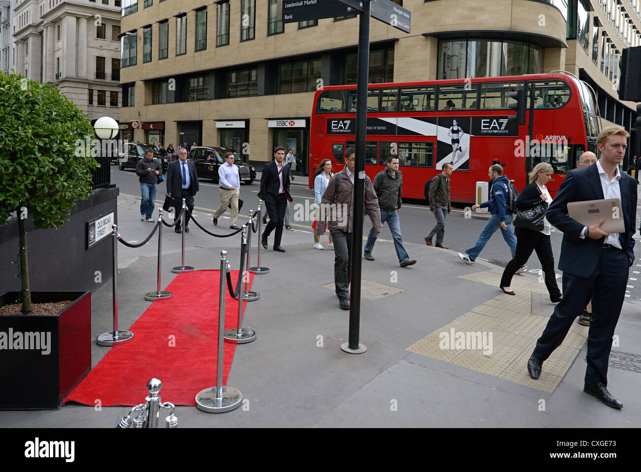 city of london red carpet club Stock Photo