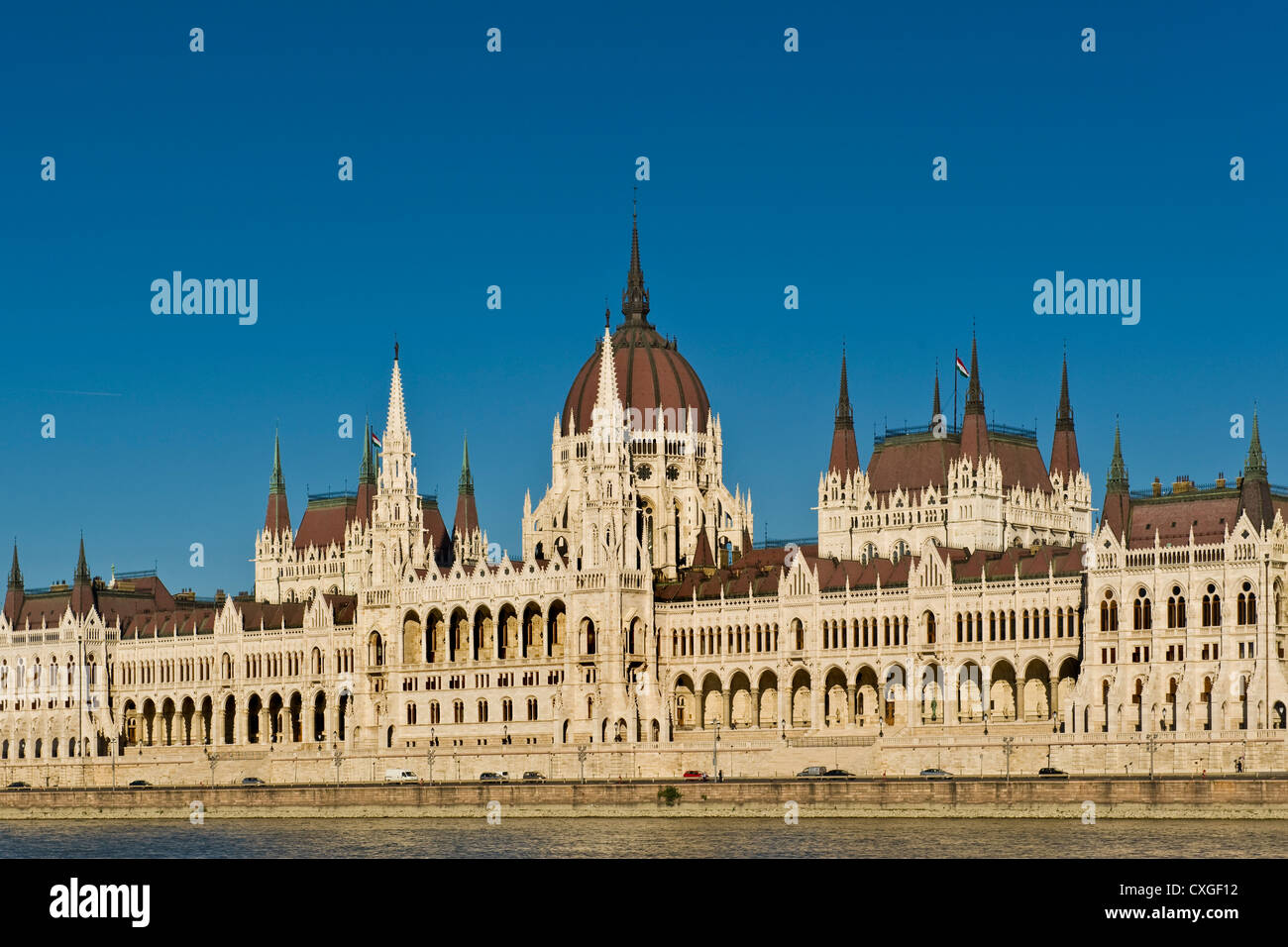 Hungary, Budapest, The neo-gothic Hungarian Parliament building, designed by Imre Steindl Stock Photo