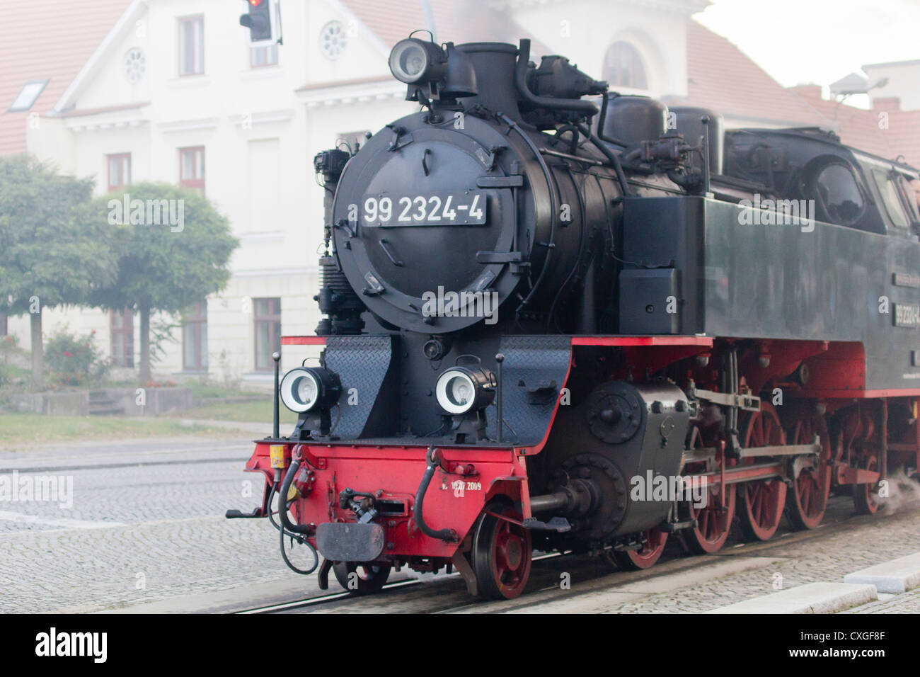 Steam locomotive -  The Molli bahn at Bad Doberan - Germany Stock Photo