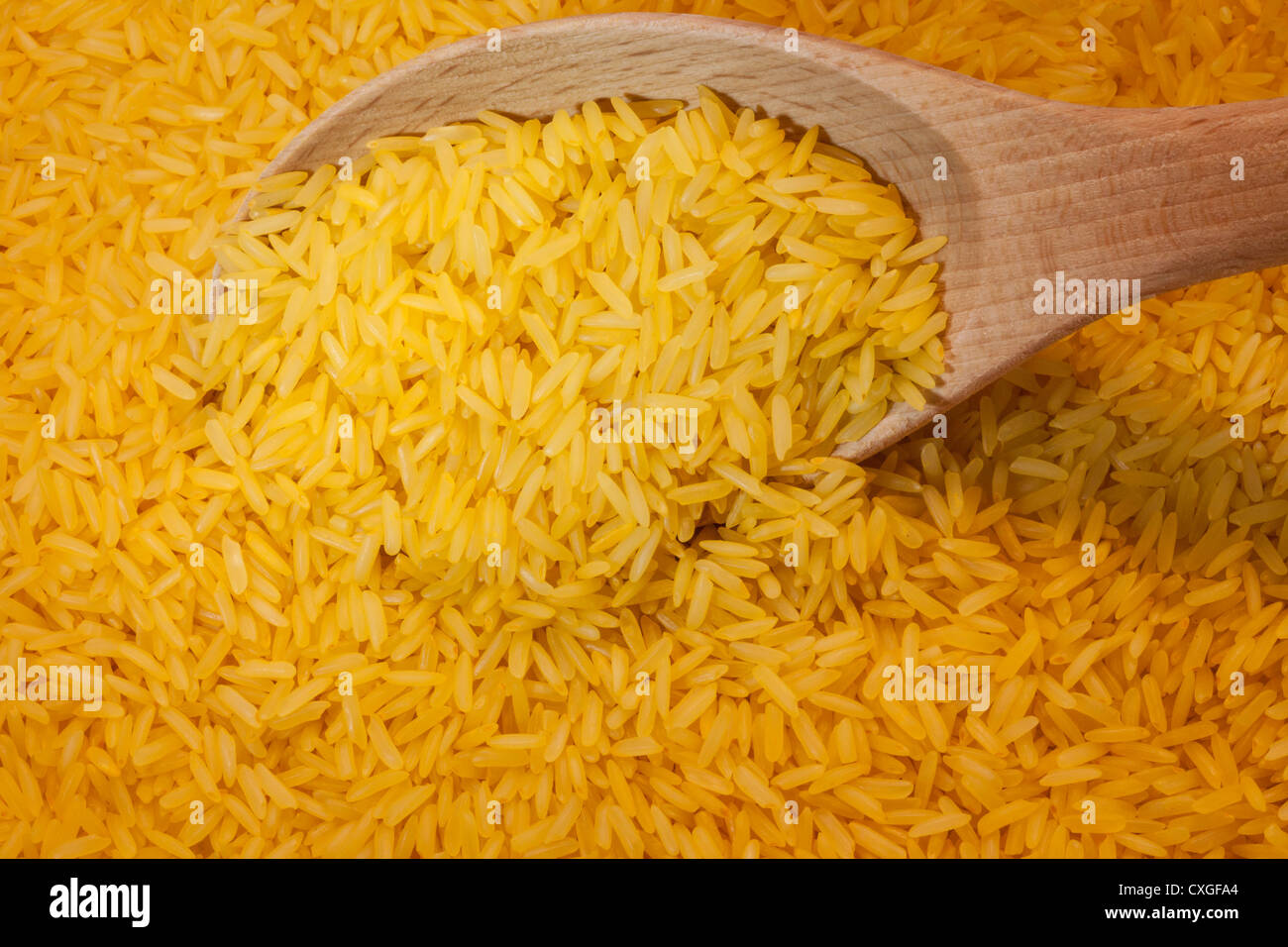 Uncooked Saffron Rice Grains Stock Photo Alamy