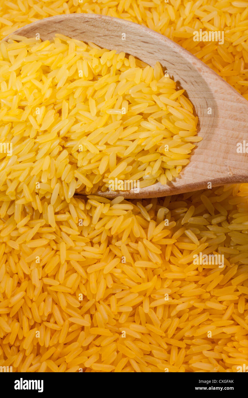 Uncooked Saffron Rice Grains Stock Photo Alamy