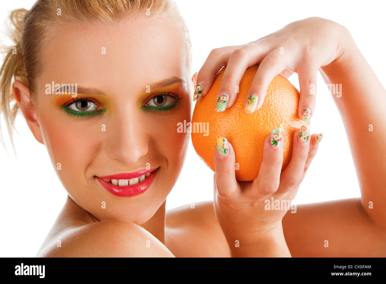 woman with grapefruit Stock Photo Alamy