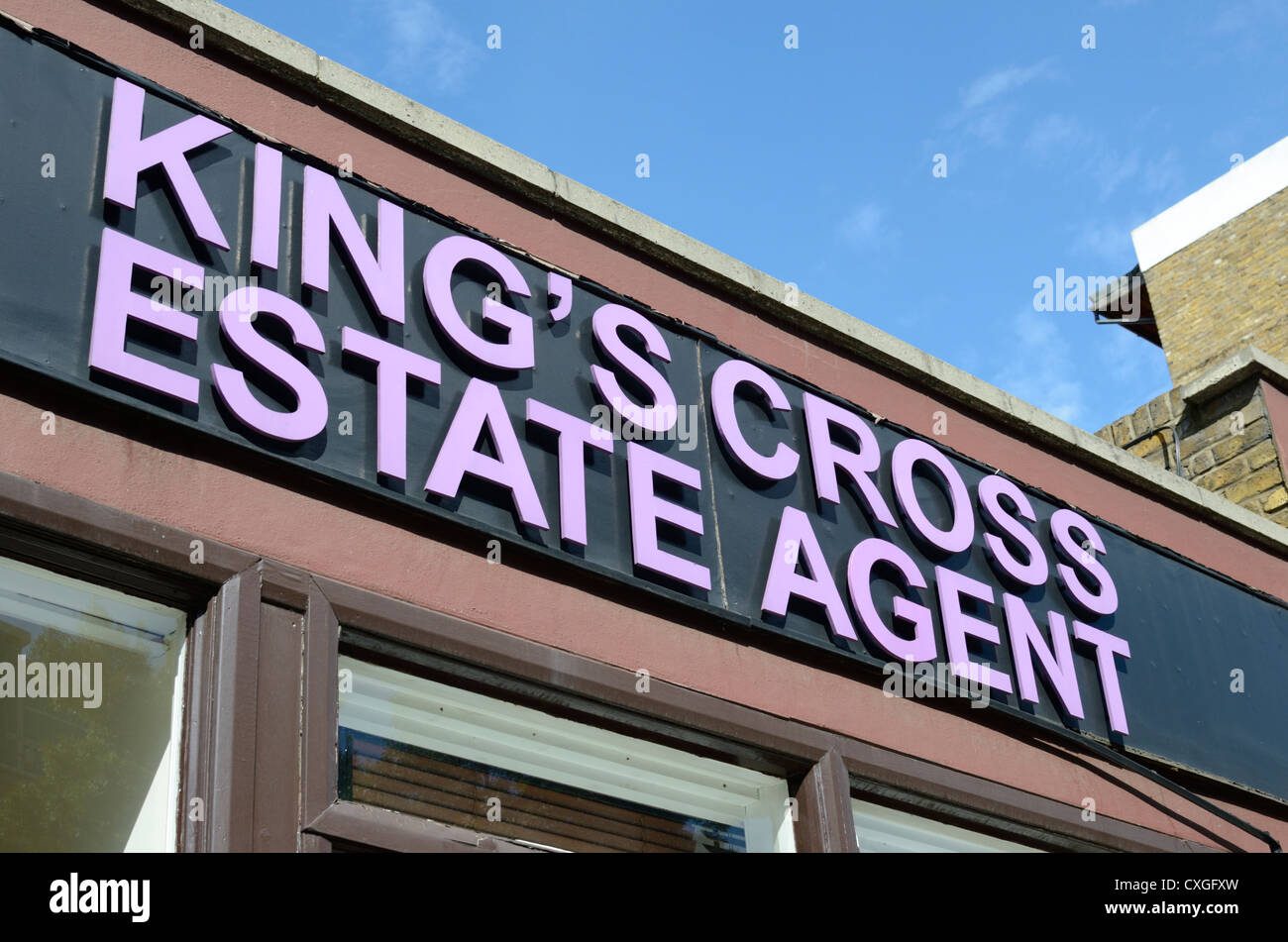 King's Cross Estate Agent, London, England Stock Photo Alamy