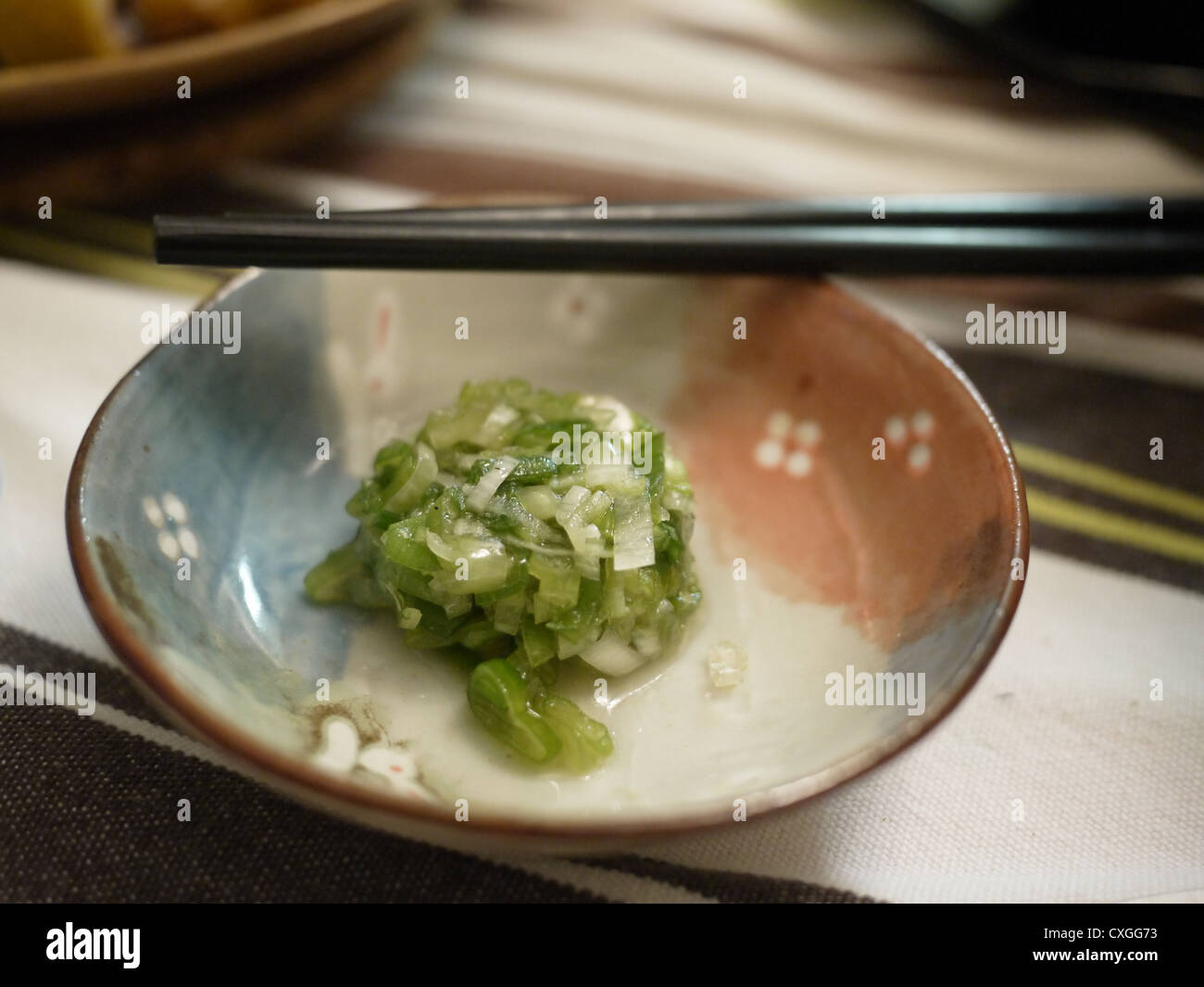 green onion dipping sauce Stock Photo