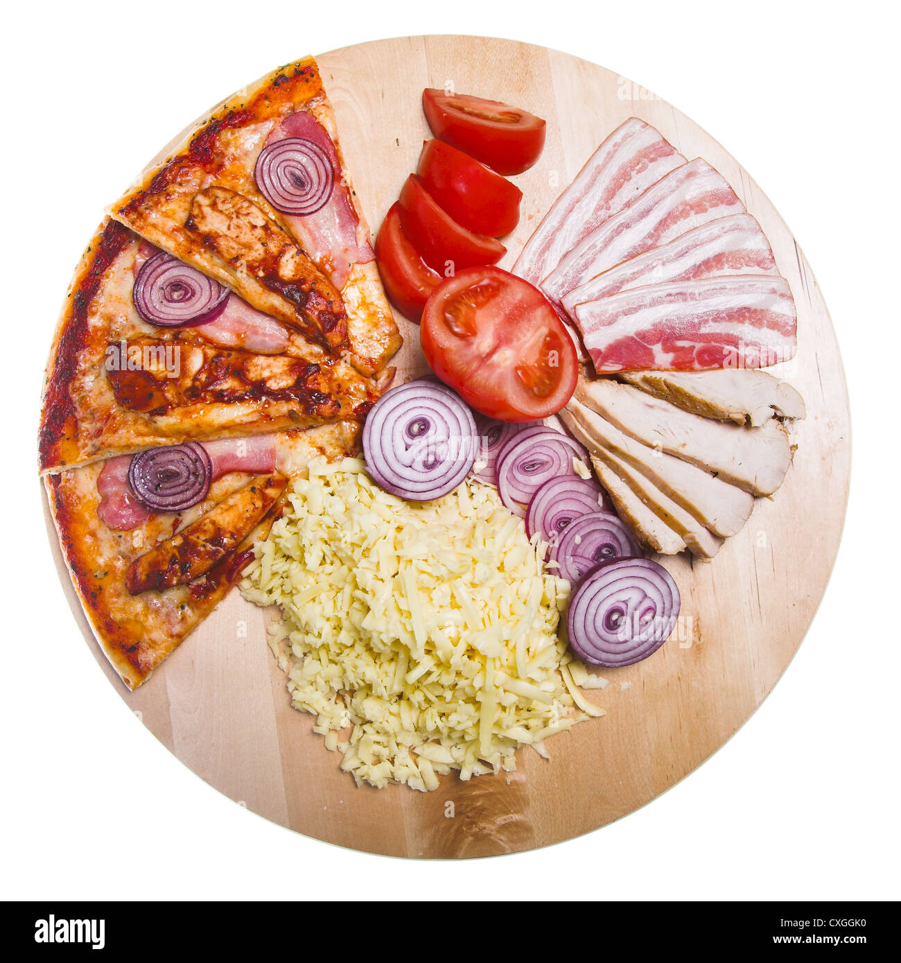 pizza with ingredient Stock Photo
