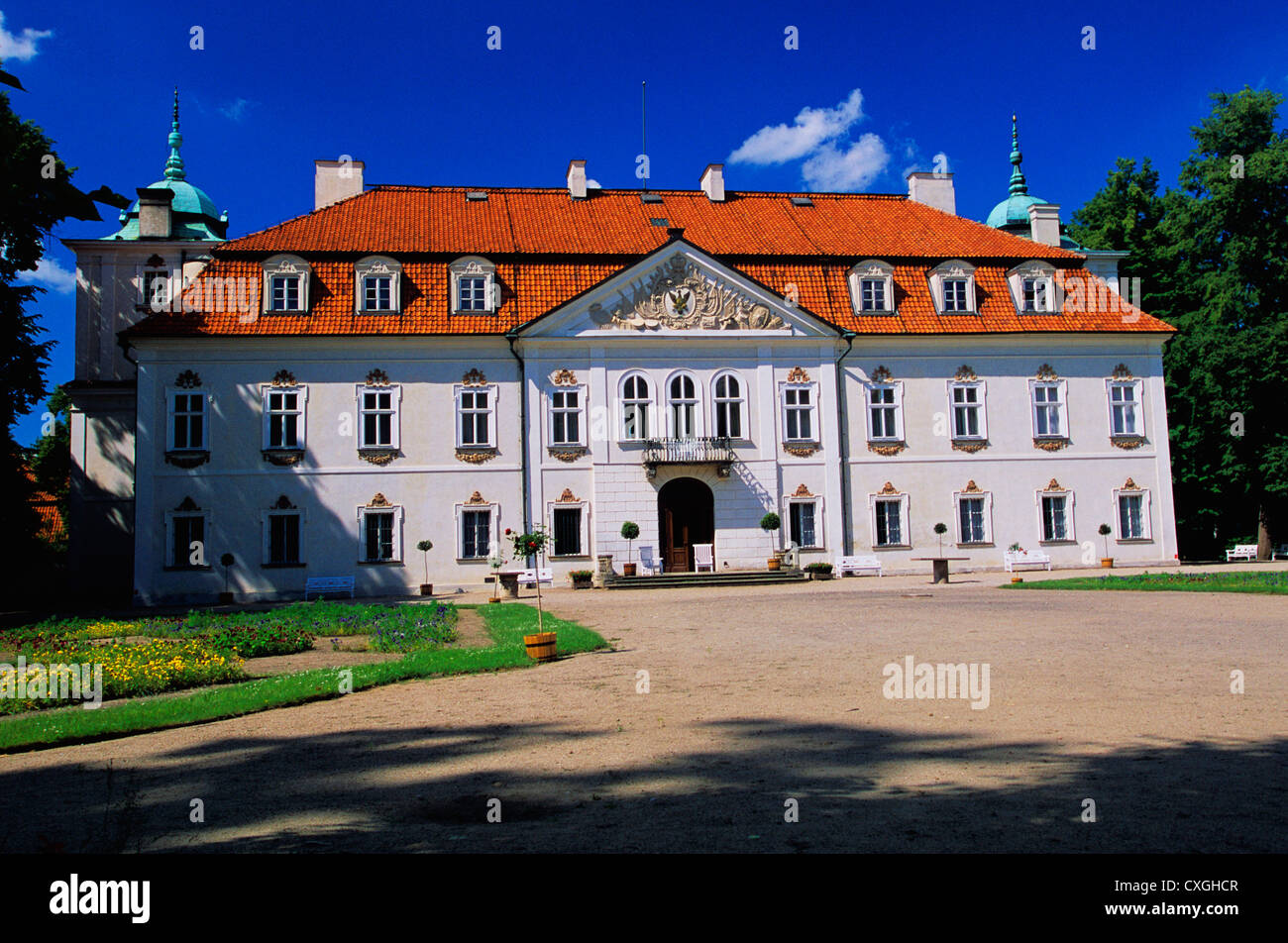 1690-1696, Poland --- Exterior View of Facade, Nieborow Palace Stock Photo