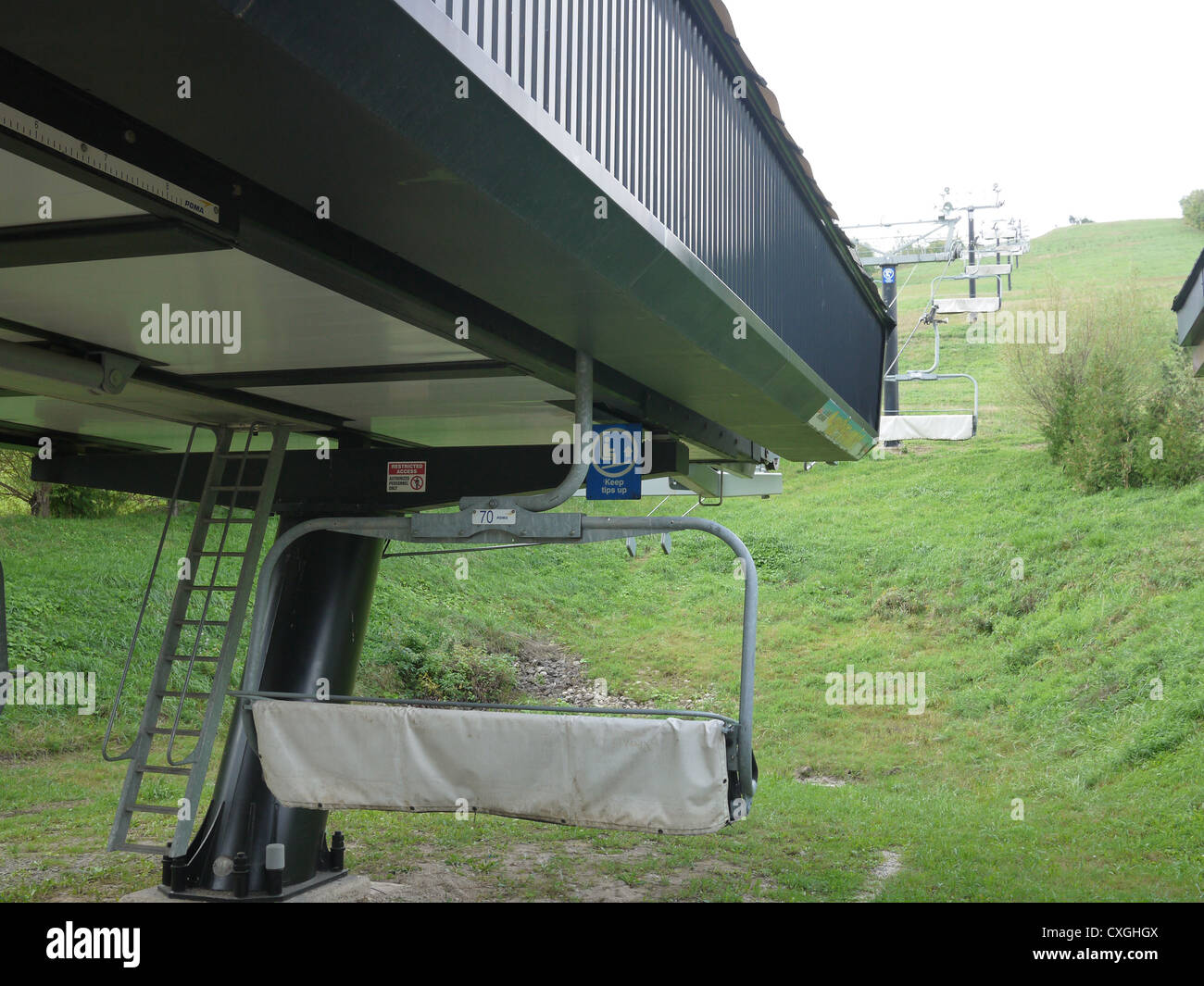 stopped ski lifts Stock Photo Alamy