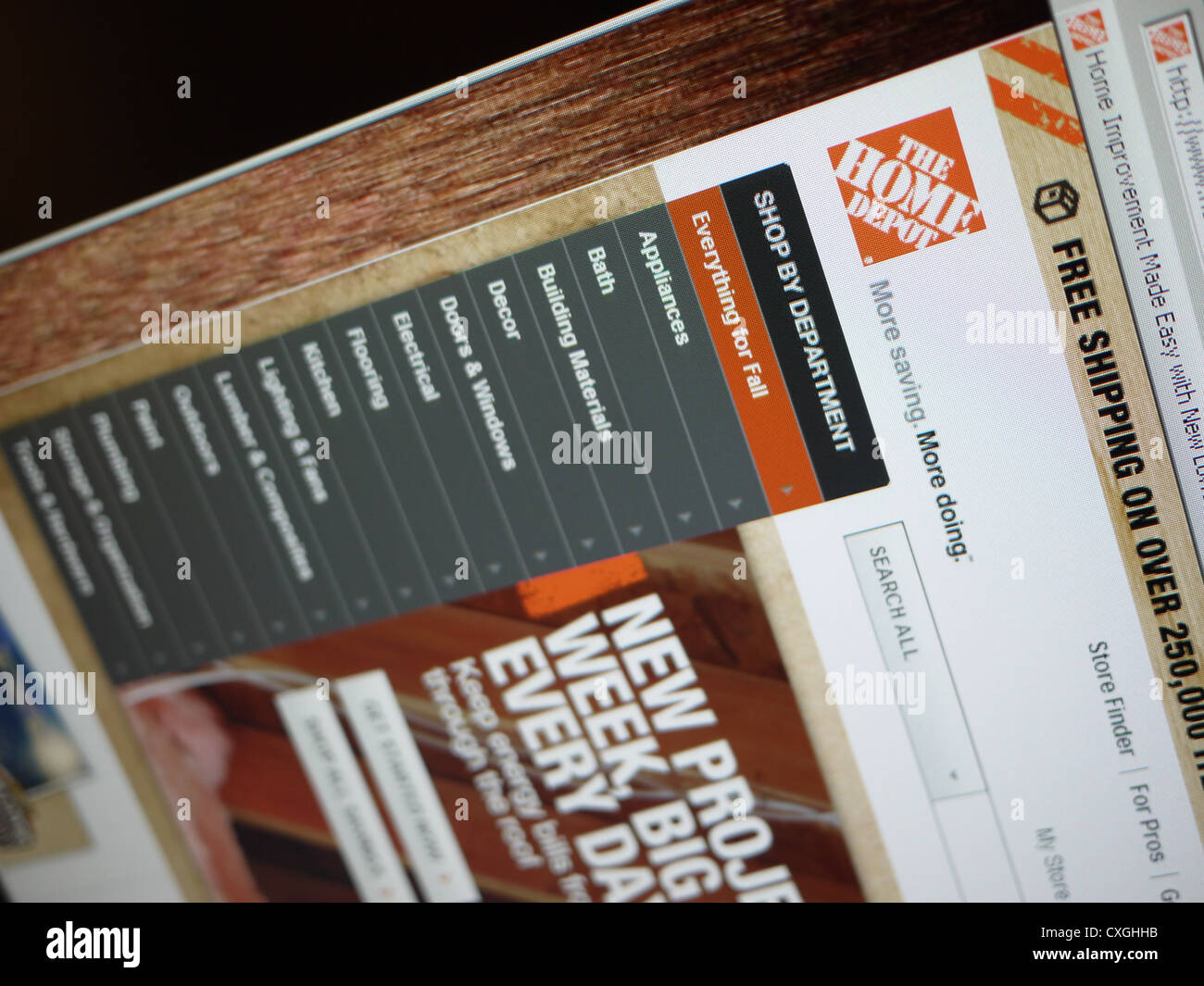 home depot website online Stock Photo Alamy