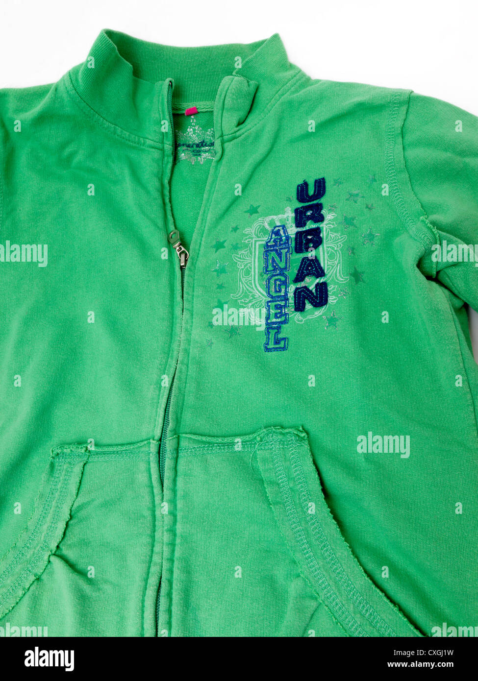 Green Urban Angel Tracksuit Jacket Stock Photo