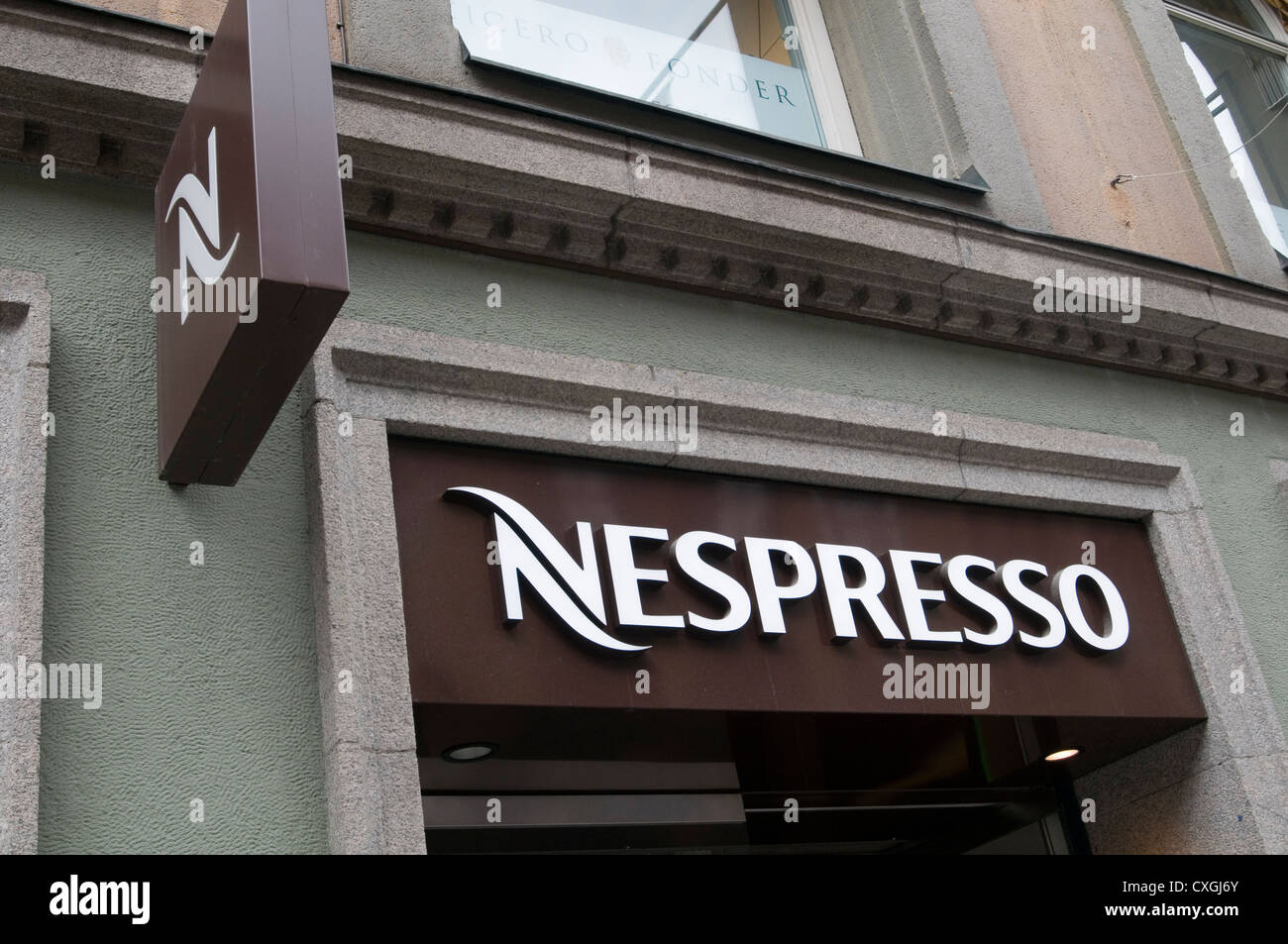nespresso coffee cafe cafe's nestle brand Stock Photo
