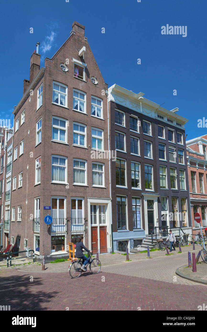Historic Buildings Beside Keizersgracht Canal In Amsterdam Holland 