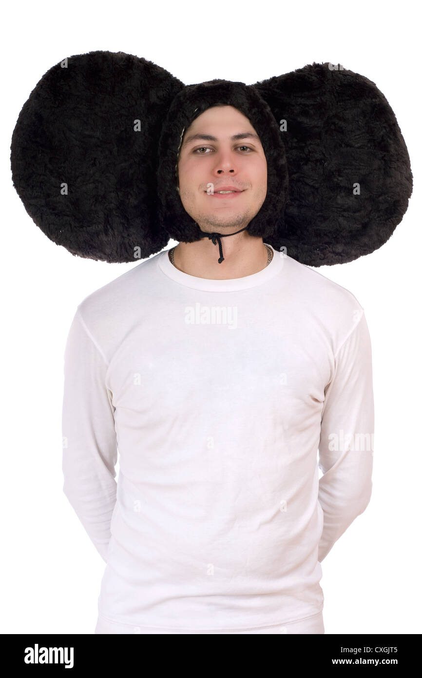 Portrait of a funny guy with big ears (Cheburashka Stock Photo Alamy