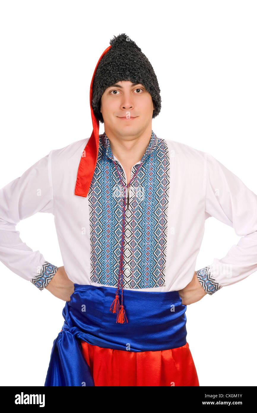 man in the Ukrainian national costume Stock Photo