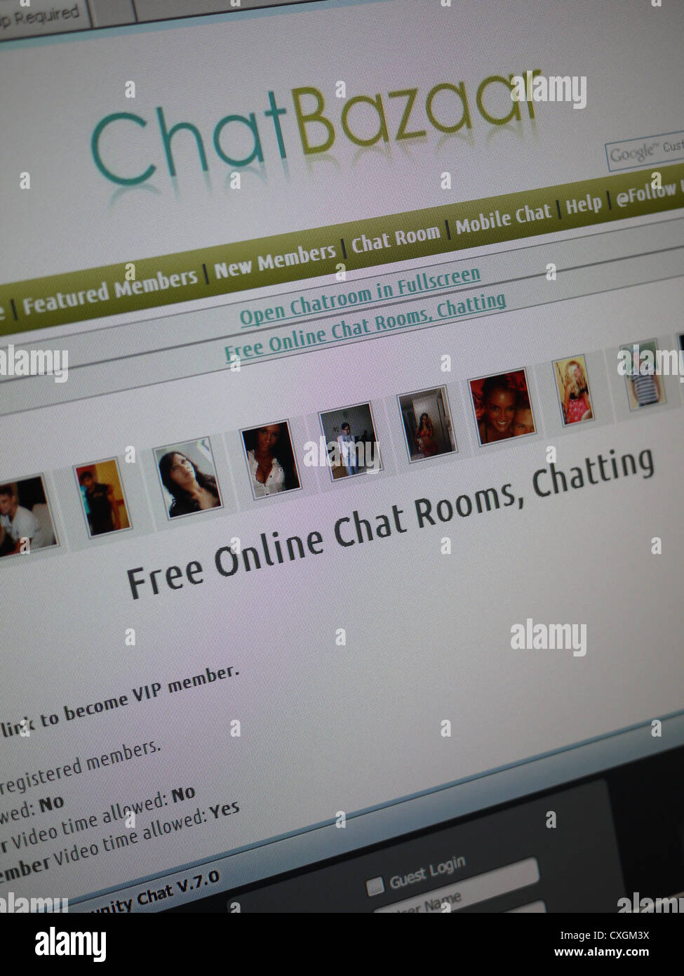 online chat room chatbazaar.com Stock Photo