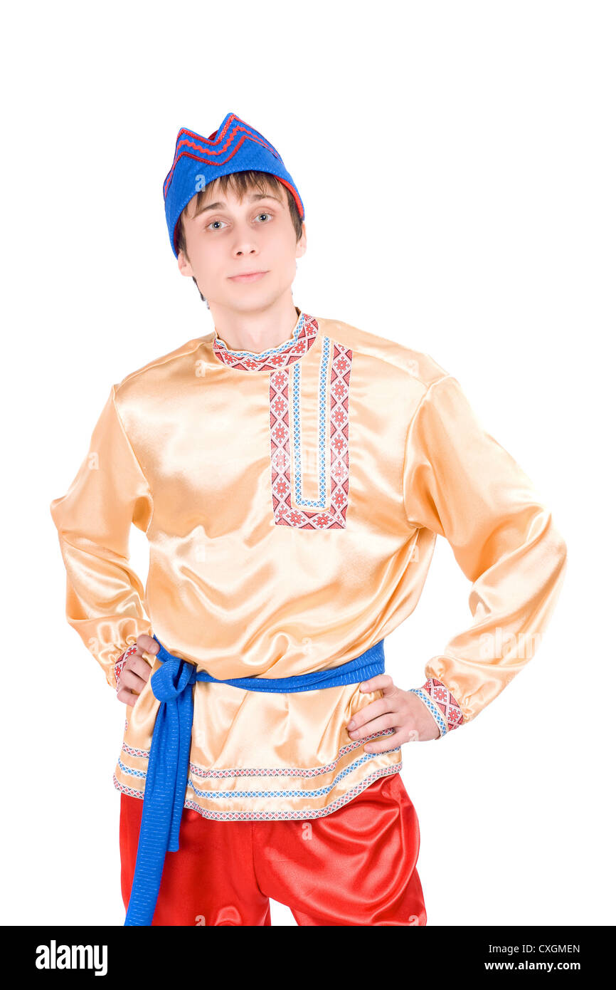 man in the Russian national costume Stock Photo - Alamy