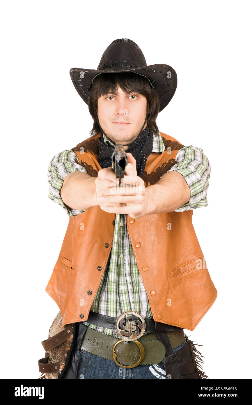 Cowboy with a hand gun hires stock photography and images Alamy
