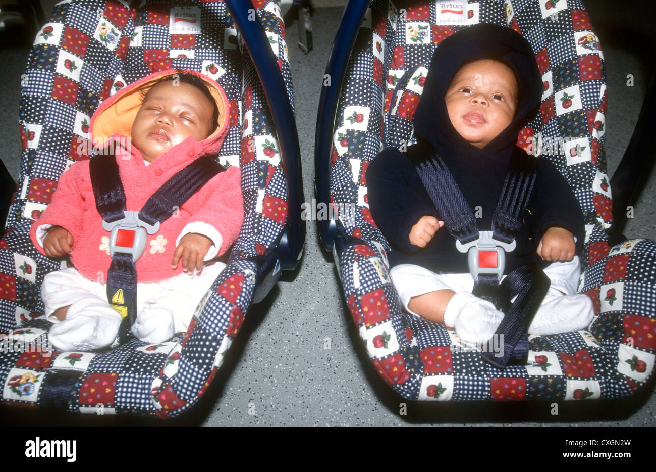 Babies in car seats Stock Photo Alamy