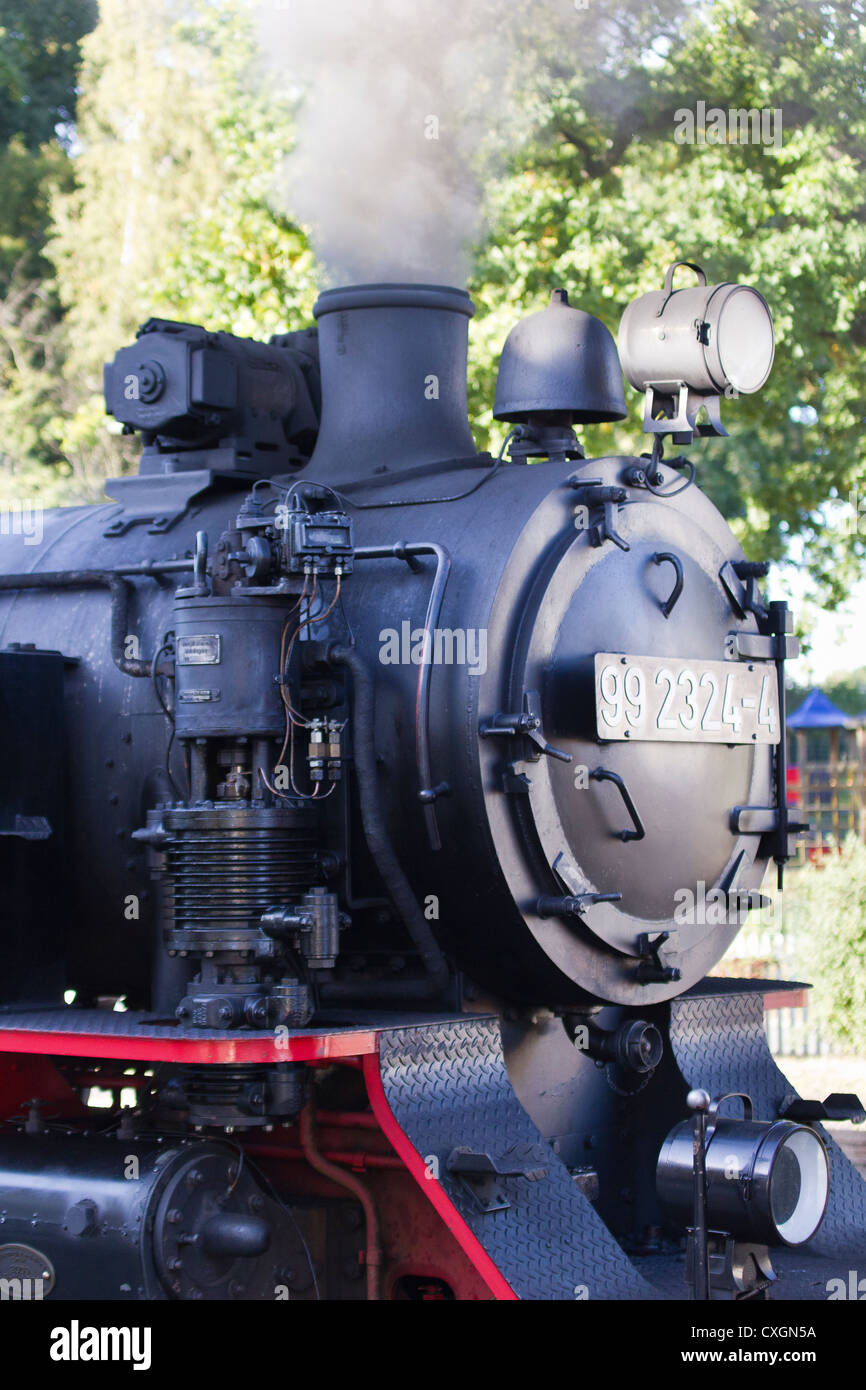 Steam locomotive. The Molli bahn at Bad Doberan - Germany Stock Photo