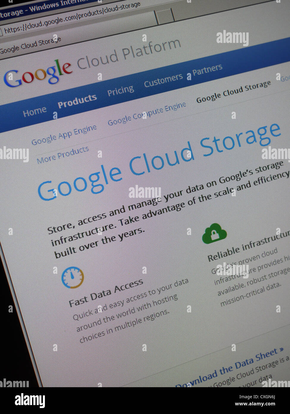 google cloud storage online file music sharing Stock Photo Alamy