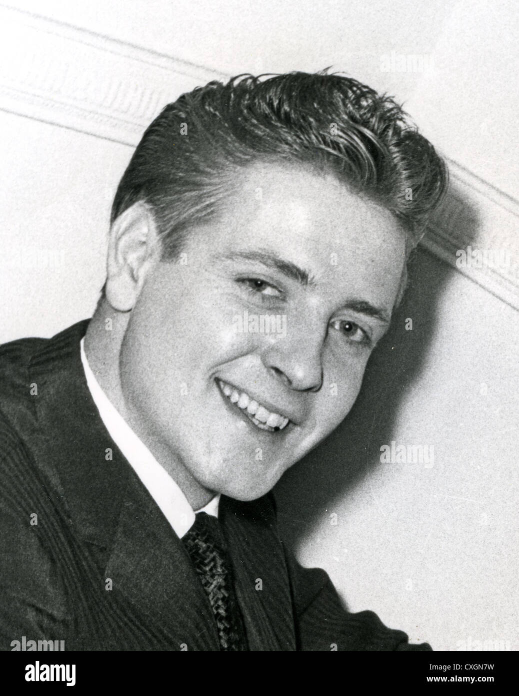 EDDIE COCHRAN (1938-1960) US rock musician photographed by Harry Hammond on Friday 15 April 1960 - he day before he died. Stock Photo
