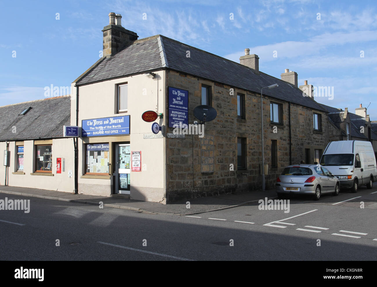 Burghead post office Scotland September 2012 Stock Photo Alamy