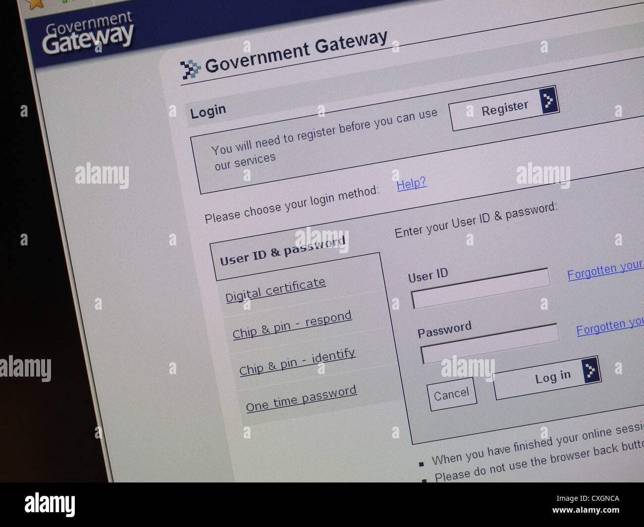 government-gateway-login-page-stock-photo-alamy