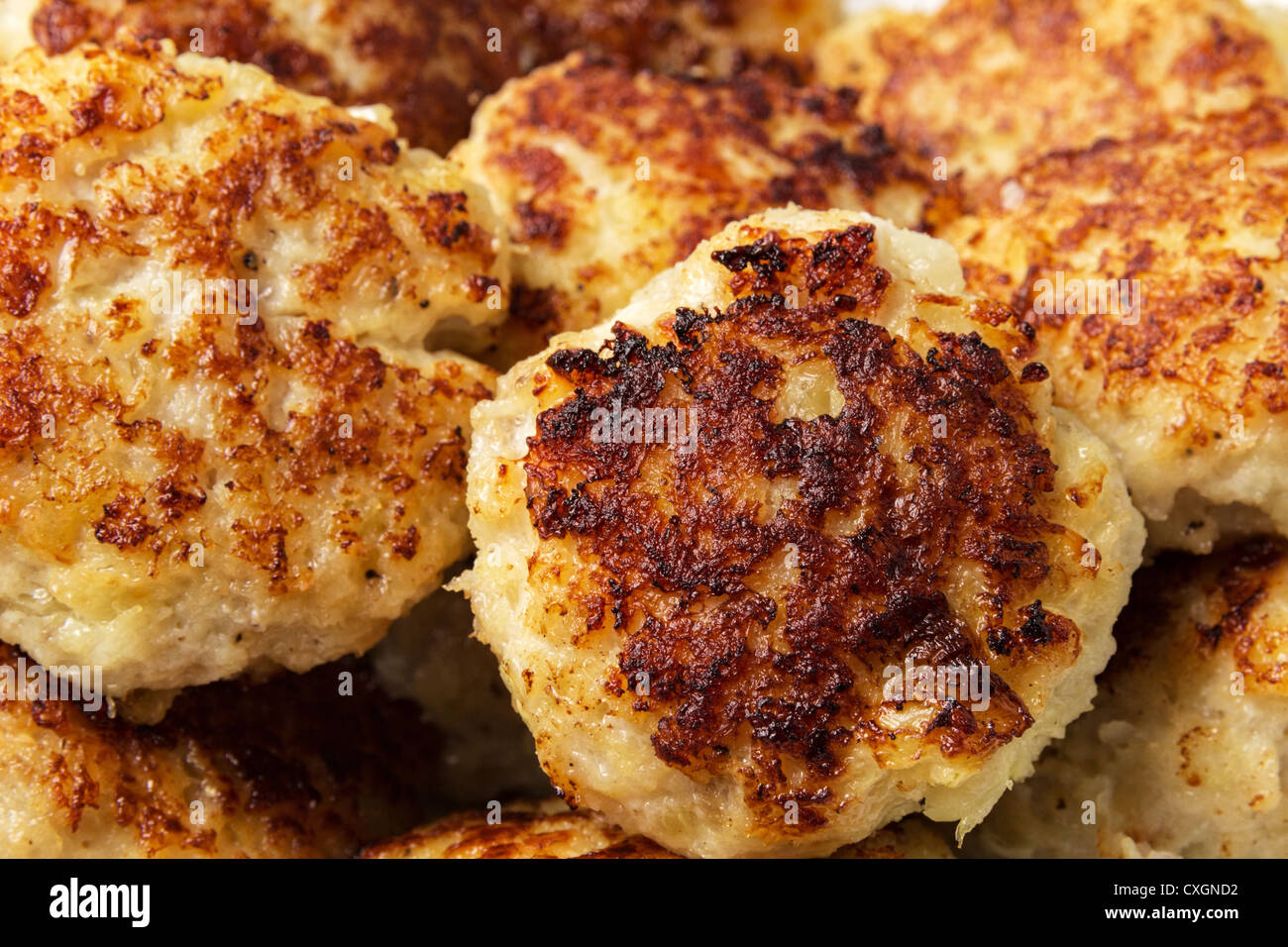 freshly fried fish cakes close up shot Stock Photo Alamy