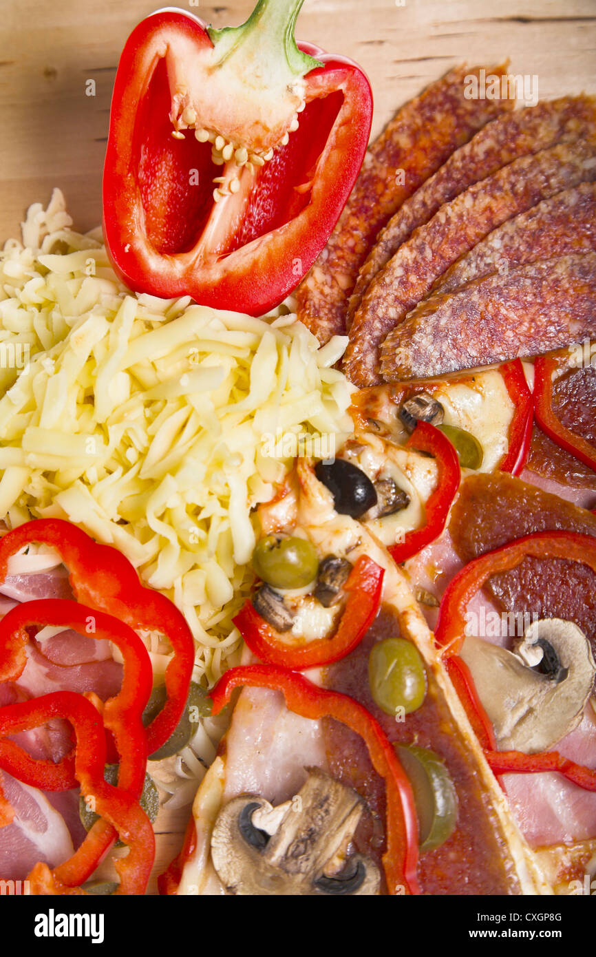 Ingredients for pizza Stock Photo Alamy