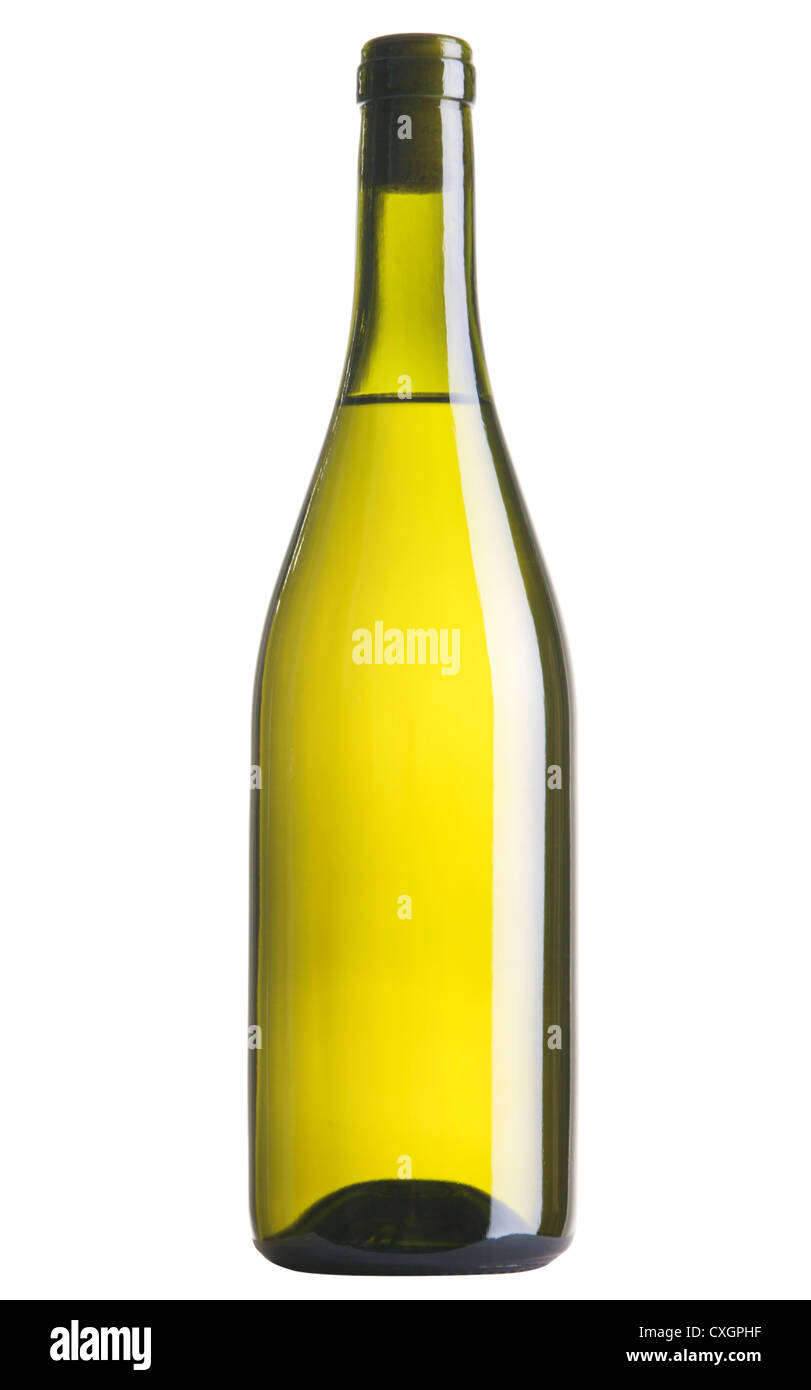 Bottle of white wine, isolated on white background Stock Photo Alamy