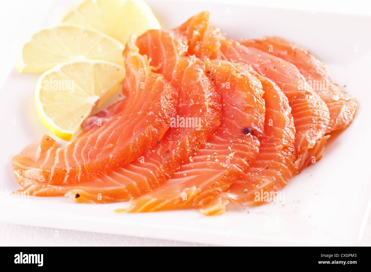 salmon marinated Stock Photo