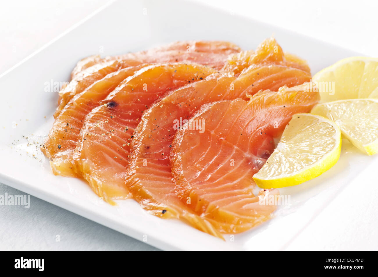 Salmon marinated Stock Photo
