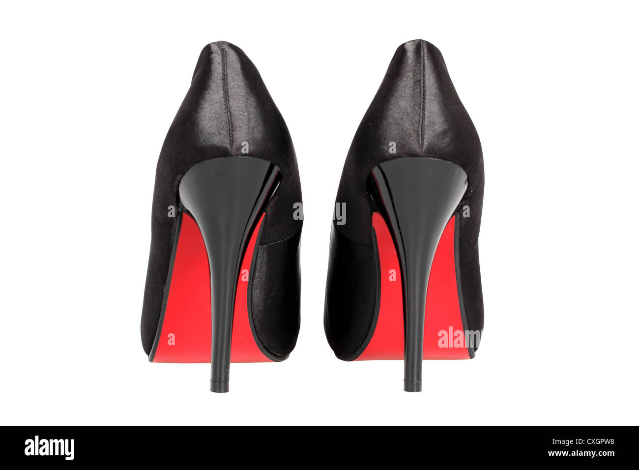Premium Photo  Black women's shoes with red soles. 3d rendering
