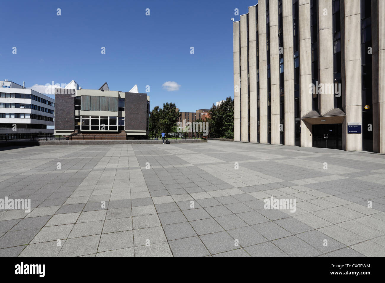 Sculpture of a giant safety pin by sculptor George Wyllie on the site of  the old Glasgow Royal (Rottenrow) Maternity Hospital Stock Photo - Alamy