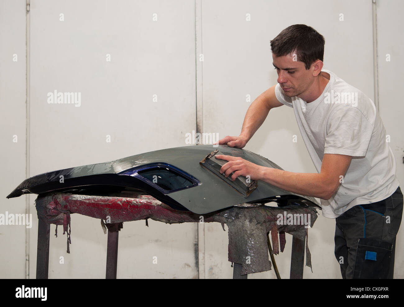 Car body worker Stock Photo Alamy