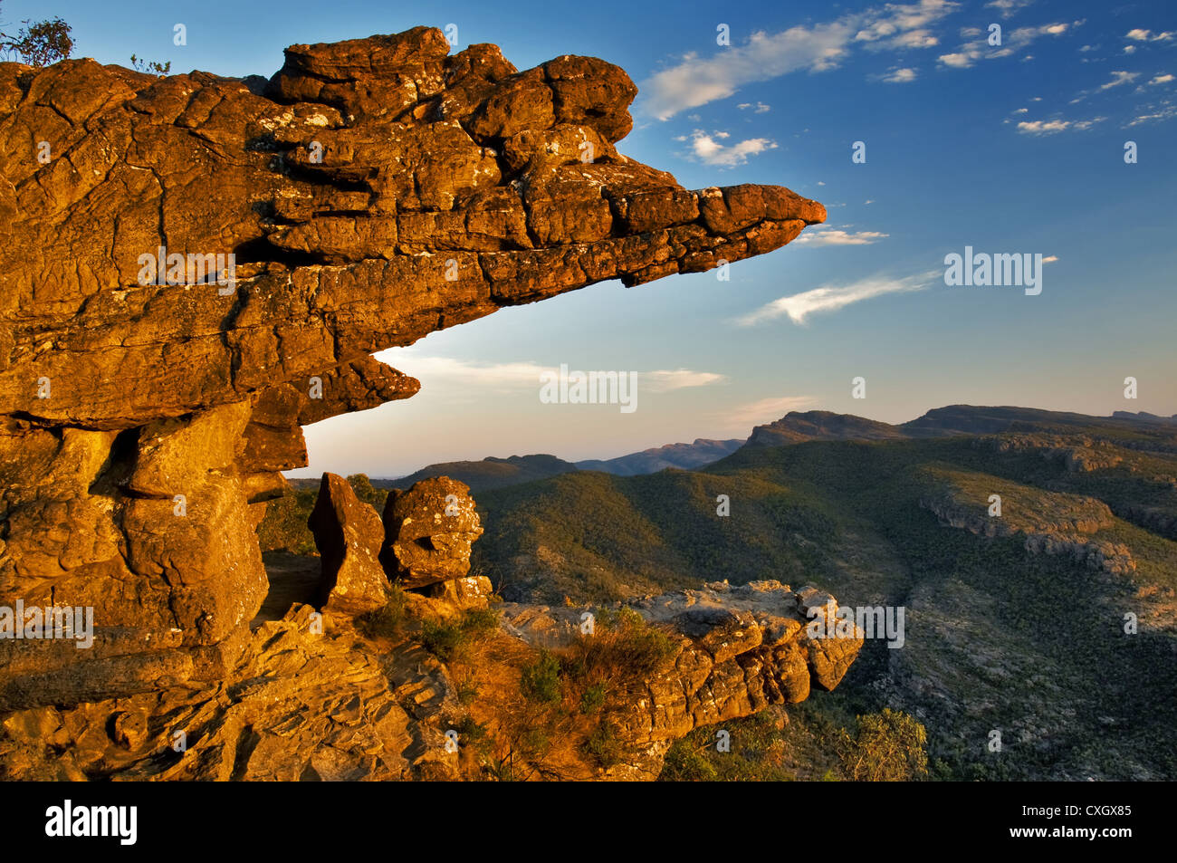 The rock formation of the Balconies in Grampians national Park. Stock Photo