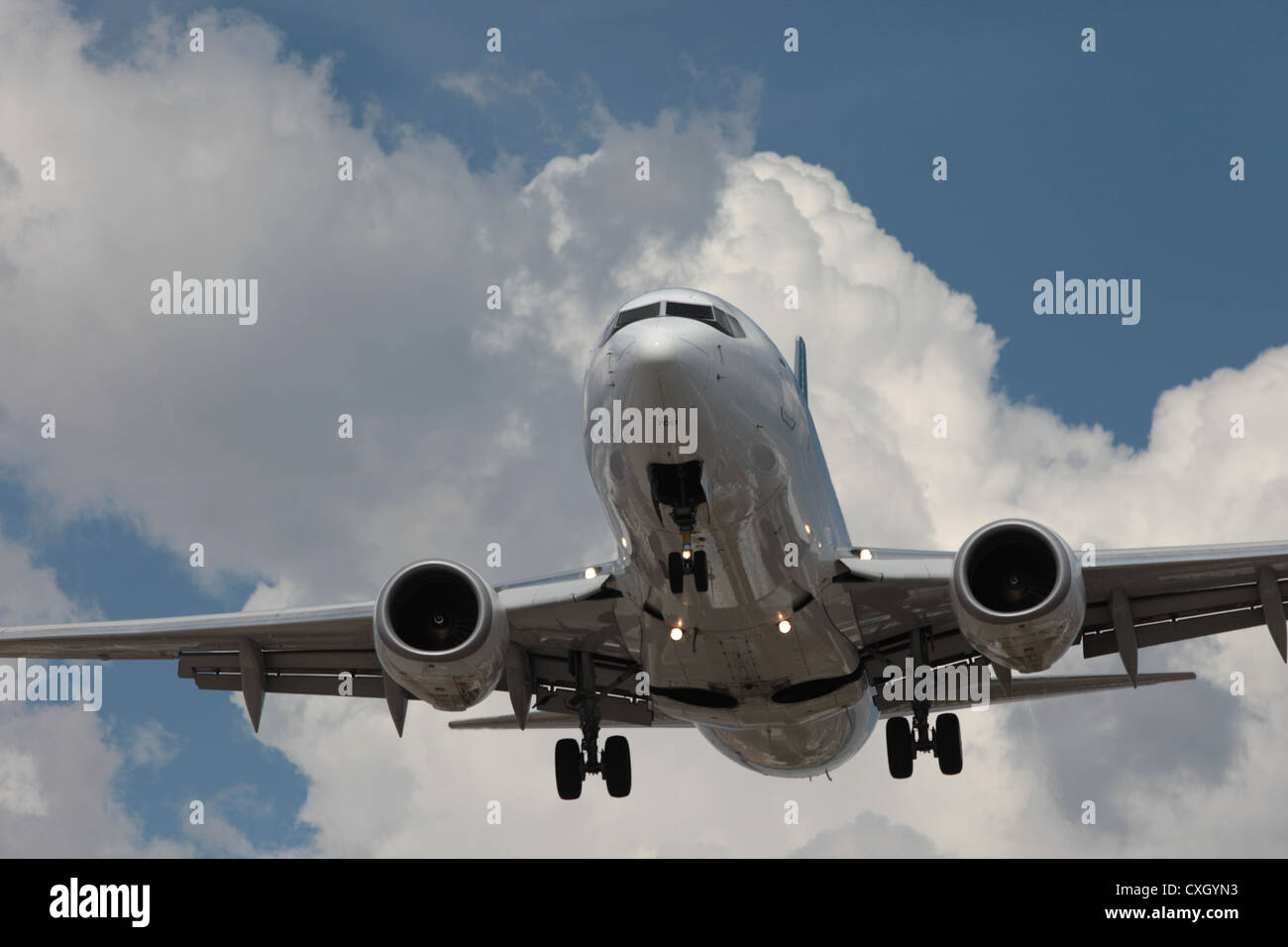 Air Canada Aircraft Landing at Toronto Pearson Airport, Canada Stock