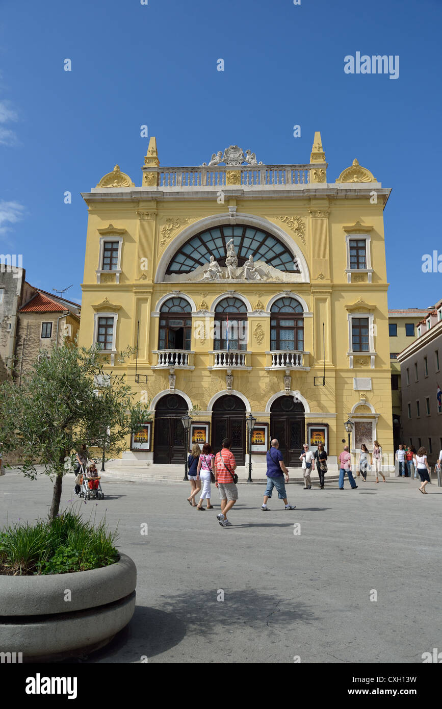 Croatian National Theater, Marshal Tito Square, Split, Split-Dalmatia County, Croatia Stock Photo