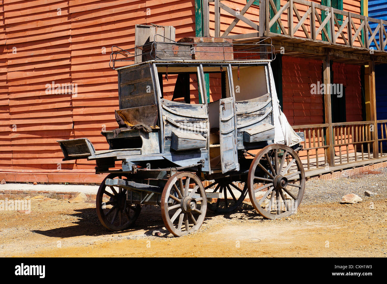 western wagon from the days of the wild west, spain Stock Photo