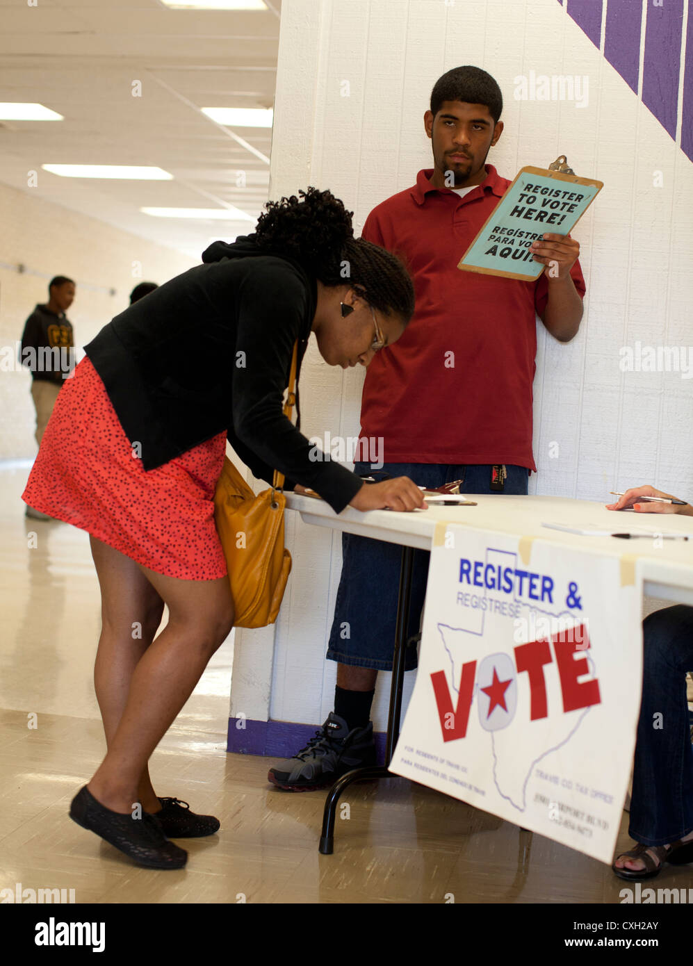 volunteers conduct a voter registration drive for 18yearolds at High