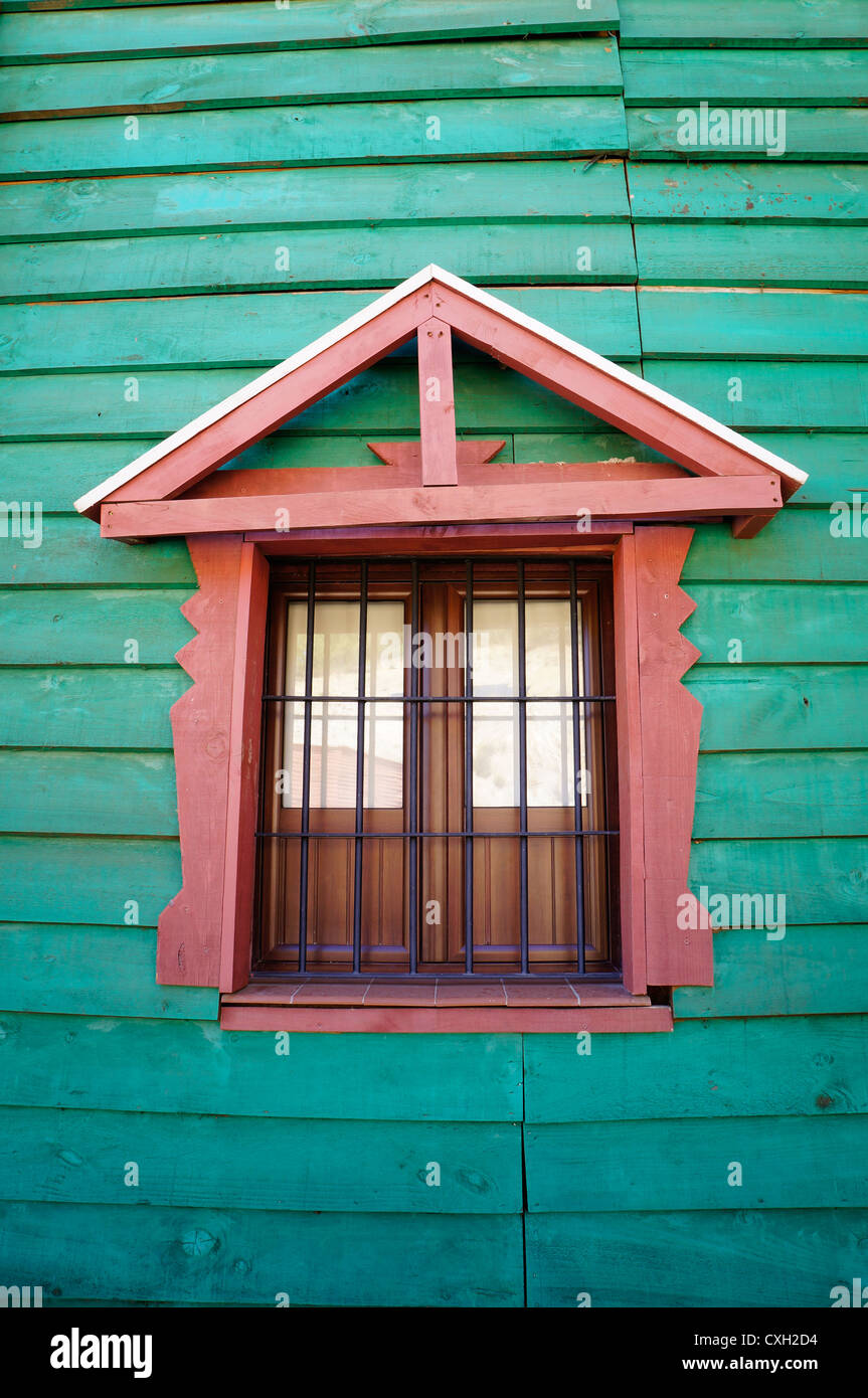 Old western style detail window Stock Photo