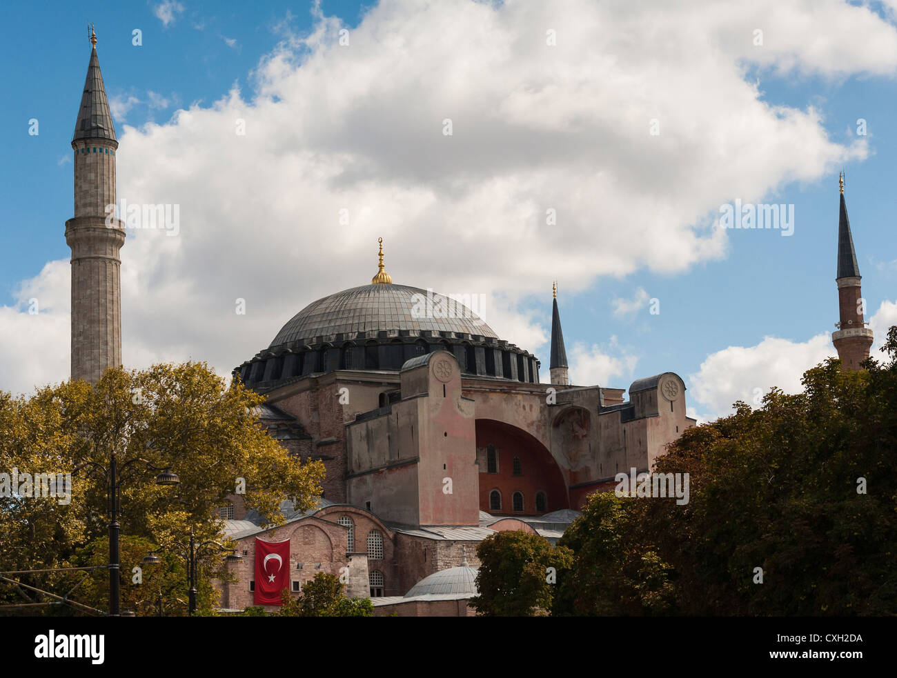 View of the famous Hagia Sophia museum in the Sultanahmet district of ...