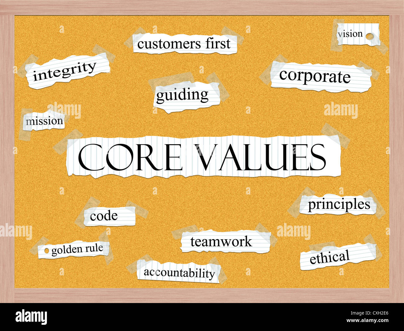 Core values word cloud concept hi-res stock photography and images - Alamy